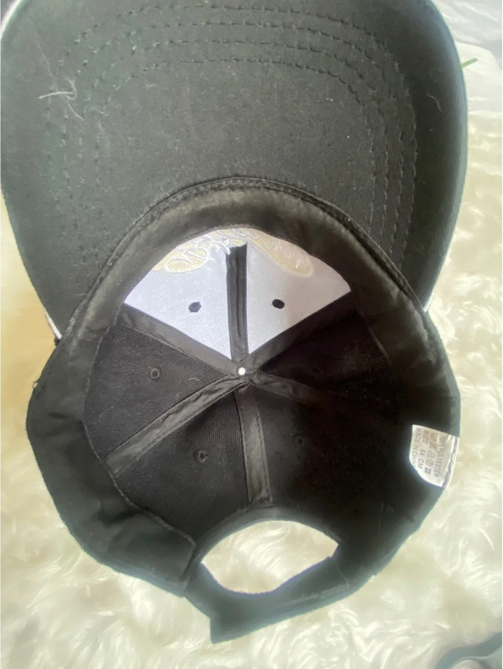 Black Princess Embroidered Baseball Cap Hat